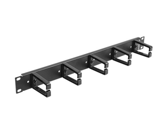 PANNEAU DE GESTION DES CÂBLES 19" AVEC 5 SUPPORTS EN PLASTIQUE 1U TYPE B NOIR LANBERG