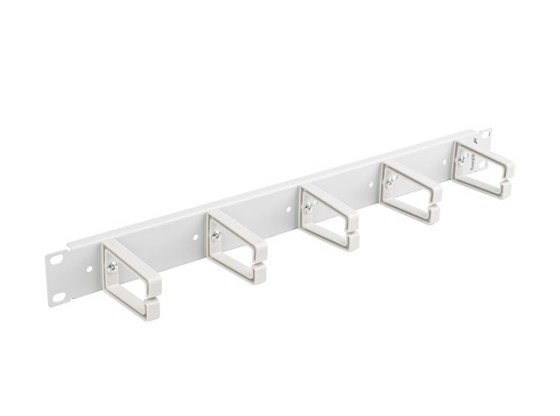 PANNEAU DE GESTION DES CÂBLES 19" AVEC 5 SUPPORTS EN PLASTIQUE 1U TYPE B GRIS LANBERG