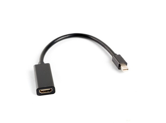 CÂBLE ADAPTATEUR DISPLAYPORT MINI(M) 1.2->HDMI(F) 20CM NOIR LANBERG