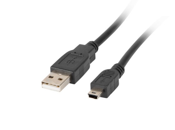CÂBLE USB MINI(M)-&gt;USB-A(M) 2.0 0,3M NOIR (CANON) LANBERG
