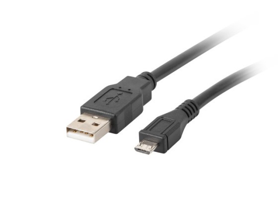 CÂBLE USB MICRO(M)-&gt;USB-A(M) 2.0 0,3M NOIR LANBERG