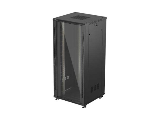 ARMOIRE D'INSTALLATION RACKABLE 19" 37U 800X800 NOIR PORTE EN VERRE LANBERG (FLAT PACK)