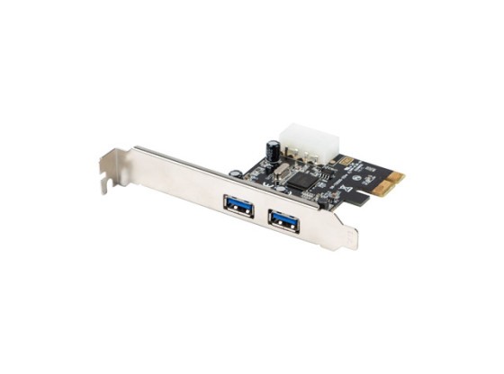 CARTE PCI EXPRESS X1-&gt;2X USB-A 3.1 GEN1 LOW PROFILE LANBERG