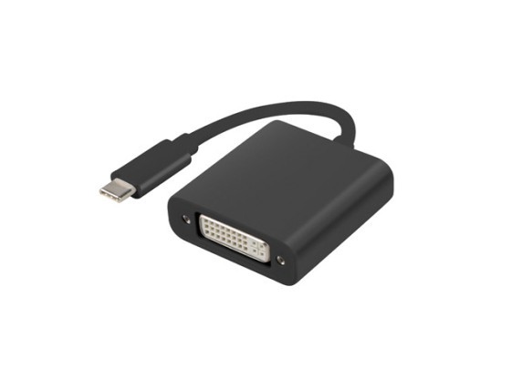 USB-C(M) 3.1-&gt;DVI-I(F)(24+5) CÂBLE ADAPTATEUR 15CM DUAL LINK (DISPLAYPORT ALT MODE) NOIR LANBERG
