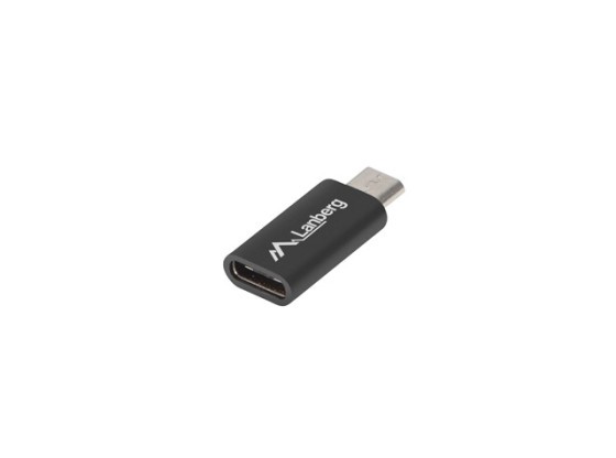 ADAPTATEUR USB-C(F) 2.0-&gt;USB MICRO(M) NOIR LANBERG