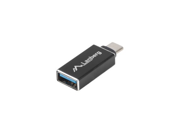 ADAPTATEUR USB-C(M) 3.1-&gt;USB-A(F) NOIR OTG LANBERG