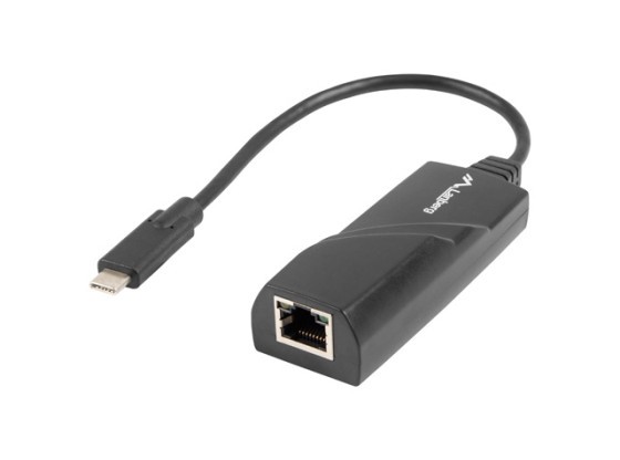USB-&gt;RJ45 ADAPTATEUR ETHERNET CARTE RÉSEAU LANBERG USB-C 3.1 1X RJ45 1GB CABLE
