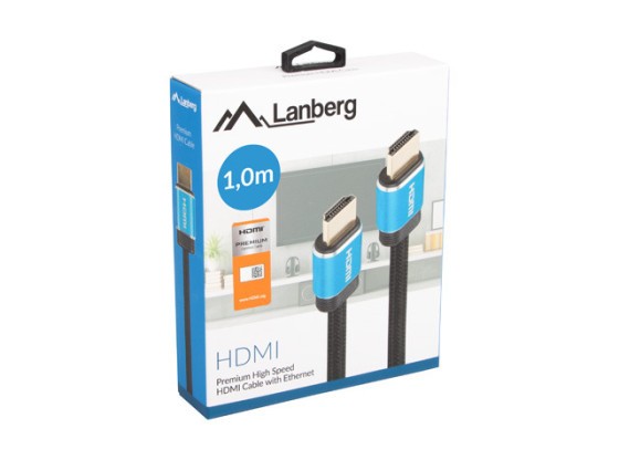 CÂBLE HDMI M/M V2.0 1M CU BLACK BOX PREMIUM CERTIFICATE LANBERG
