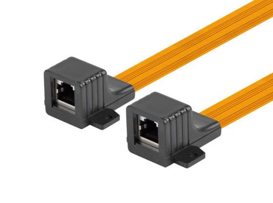 RJ45 INLINE COUPLER SLIM WINDOW CABLE 17CM LANBERG