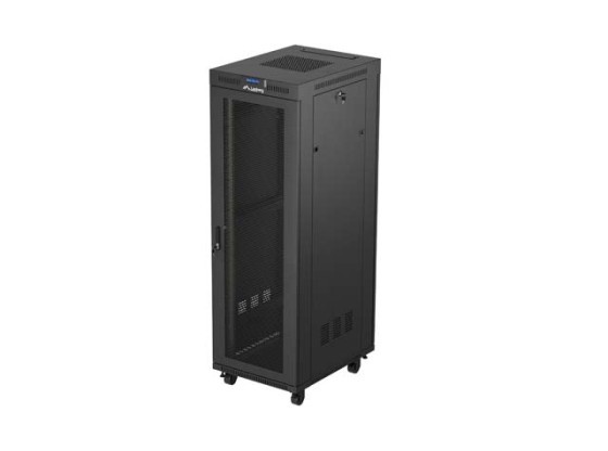 ARMOIRE RACK 19" AUTOPORTANTE 37U/600X800 (FLAT PACK) AVEC PORTE GRILLAGÉE LCD NOIR LANBERG V2