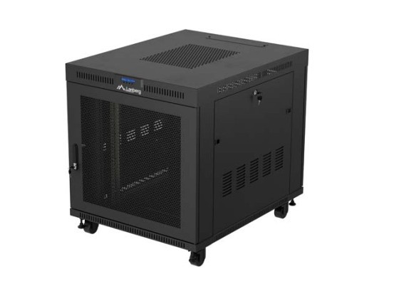 ARMOIRE RACK 19" AUTOPORTANTE 15U/800X1000 (FLAT PACK) NOIR AVEC PORTE EN VERRE LCD LANBERG V2