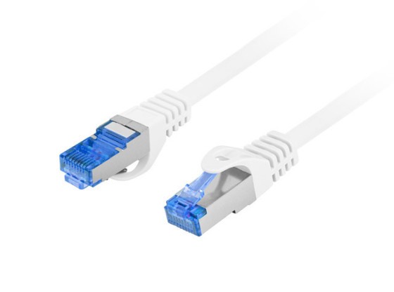 PATCHCORD CAT.6A S/FTP LSZH CCA 0.25M BLANC FLUKE PASSED LANBERG