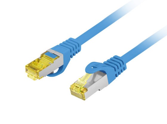 PATCHCORD CAT.6A S/FTP LSZH CU 5M BLUE FLUKE PASSED LANBERG