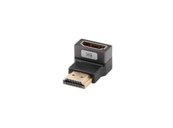 ADAPTATEUR HDMI(M)->HDMI(F) 8K INCLINÉ VERS LE BAS ALUMINIUM ARGENT LANBERG