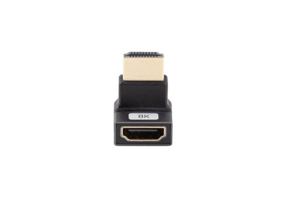 ADAPTATEUR HDMI(M)->HDMI(F) 8K ANGLED UP ALUMINIUM ARGENT LANBERG