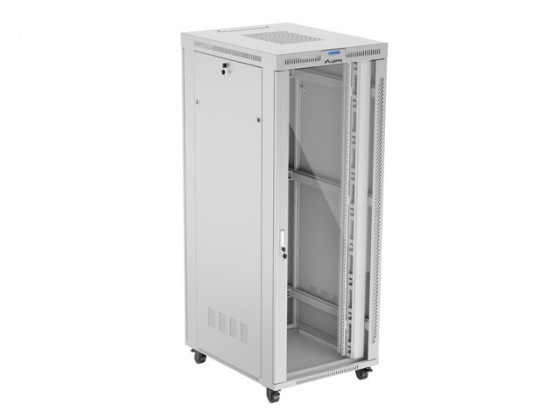 INSTALLATION RACK 19" 42U 800X1000 GRIS PORTE VITRÉE LCD LANBERG (FLAT PACK) V2