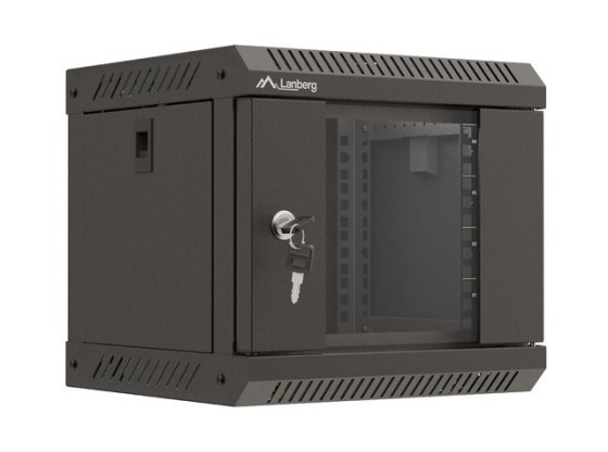 RACK D'INSTALLATION 10" 4U 300X300 NOIR PORTE EN VERRE LANBERG (FLAT PACK)