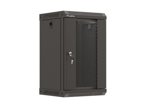 RACK D'INSTALLATION 10" 9U 300X300 NOIR PORTE EN VERRE LANBERG (FLAT PACK)