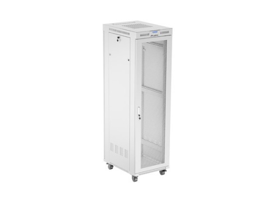 ARMOIRE D'INSTALLATION RACKABLE 19" 42U 600X800 GRIS LCD PORTE PERFORÉE LANBERG (FLAT PACK)