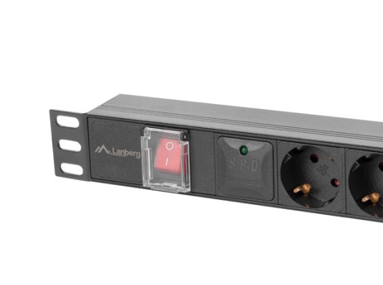 MULTIPRISE RACK PDU 19" LANBERG 1U 10A 5X SCHUKO 2M NOIR C14