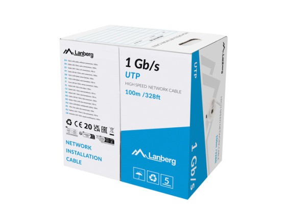 LAN UTP CABLE 1GB/S 100M WIRE CCA GREY LANBERG