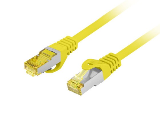PATCHCORD CAT.6A S/FTP LSZH CU 15M YELLOW FLUKE PASSED LANBERG