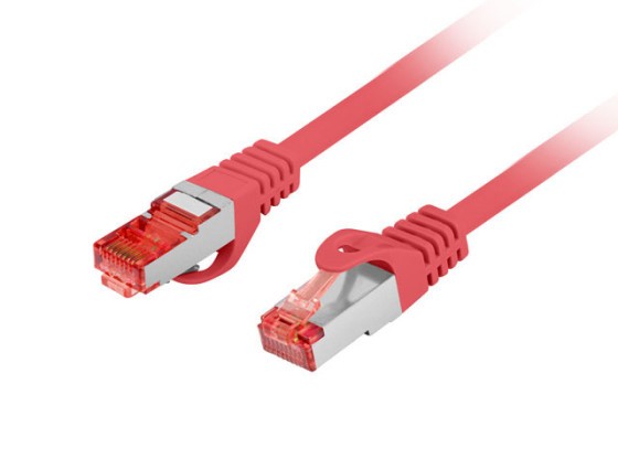 PATCHCORD CAT.6 S/FTP LSZH CU 2M RED FLUKE PASSED LANBERG