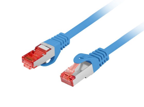 PATCHCORD CAT.6 S/FTP LSZH CU 0.5M BLUE FLUKE PASSED LANBERG