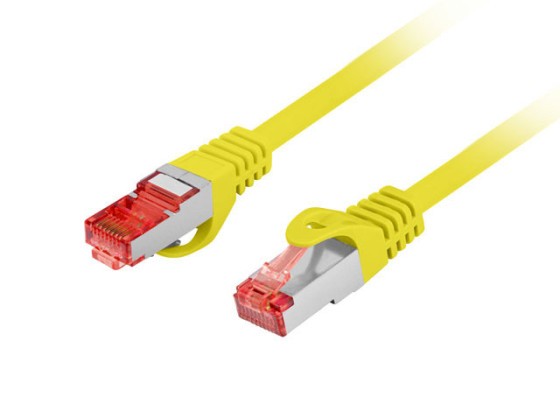 PATCHCORD CAT.6 S/FTP LSZH CU 1M YELLOW FLUKE PASSED LANBERG
