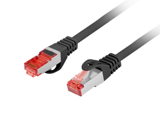 PATCHCORD CAT.6 S/FTP LSZH CU 20M BLACK FLUKE PASSED LANBERG