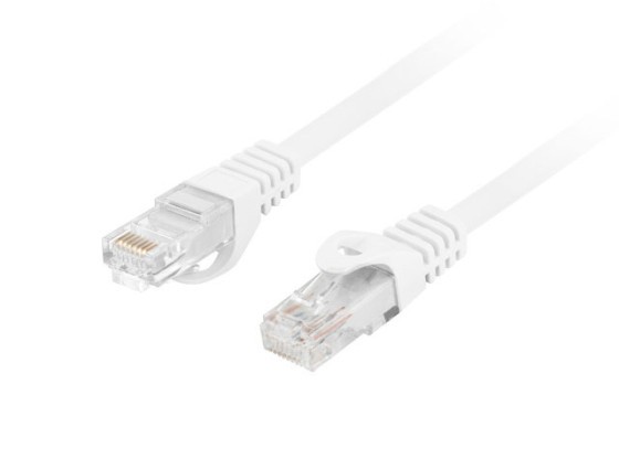 PATCHCORD CAT.6 UTP LSZH CU 0.5M WHITE FLUKE PASSED LANBERG