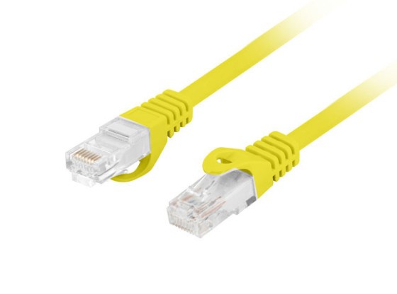 PATCHCORD CAT.6 UTP LSZH CU 1M YELLOW FLUKE PASSED LANBERG