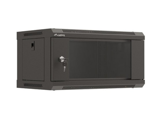 RACK D'INSTALLATION 19" 4U 540X350 NOIR PORTE EN VERRE LANBERG (FLAT PACK)