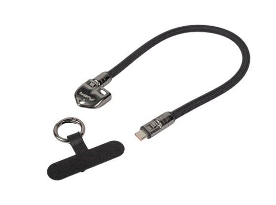 CABLE USB-C M/M LANYARD / PENDENTIF 0.3M 240W NOIR LANBERG