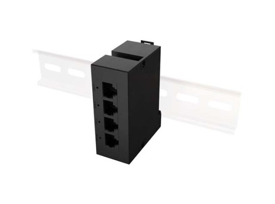 SWITCH LANBERG DIN-FE4-AT-30W 1XIN 3X OUT 100MB POE EXTENDER FAST ETHERNET FAST DIN RAIL AT 30W