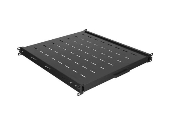 ÉTAGÈRE COULISSANTE POUR RACK 19" 500MM NOIR LANBERG (1U/445X500MM CAPACITÉ DE CHARGE JUSQU'À 35KG, MONTAGE EN 4 POINTS)