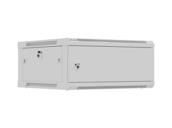 RACK D'INSTALLATION 19" 4U 600X600 GRIS PORTE METAL LANBERG (FLAT PACK)
