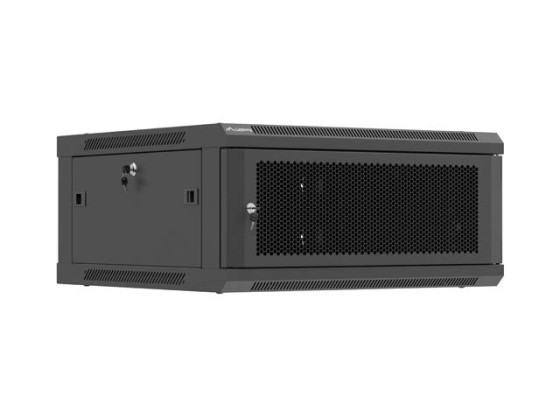 RACK D'INSTALLATION 19" 4U 600X600 NOIR PORTE PERFORÉE LANBERG (FLAT PACK)
