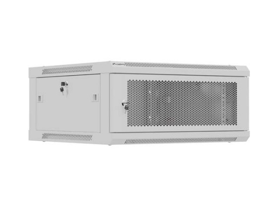 RACK D'INSTALLATION 19" 4U 600X600 GRIS PORTE PERFORÉE LANBERG (FLAT PACK)