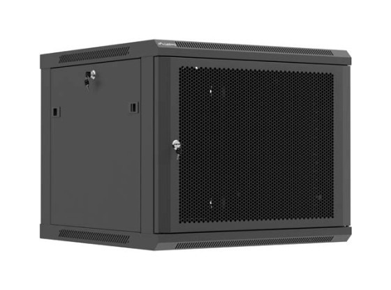 RACK D'INSTALLATION 19" 9U 600X600 NOIR PORTE PERFORÉE LANBERG (FLAT PACK)