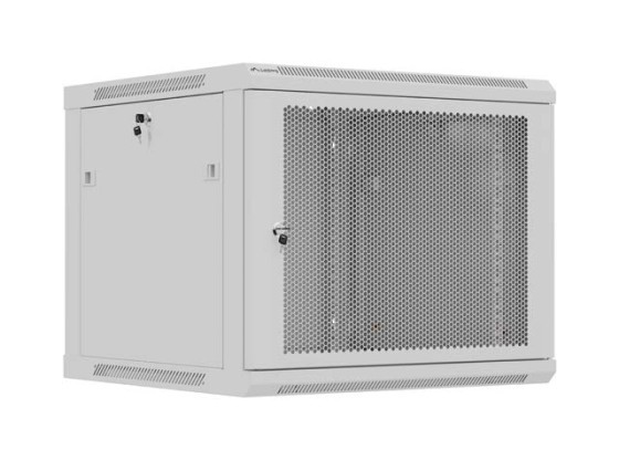 RACK D'INSTALLATION 19" 9U 600X600 GRIS PORTE PERFORÉE LANBERG (FLAT PACK)