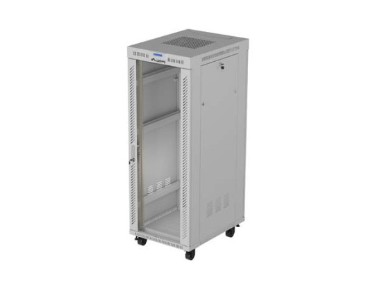 INSTALLATION RACK 19" 32U 600X800 GREY GLASS DOOR LCD LANBERG (FLAT PACK) V2