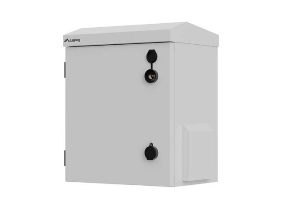 ARMOIRE RACK 10" À FIXATION MURALE OU SUR POTEAU, IP55, HERMÉTIQUE, 320 x 220 x 400, GRISE, LANBERG (ASSEMBLÉE)