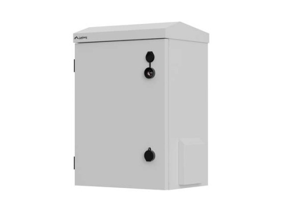 ARMOIRE RACK 10" À FIXATION MURALE OU SUR POTEAU, IP55, HERMÉTIQUE, 340 x 250 x 500, GRISE, LANBERG (ASSEMBLÉE)