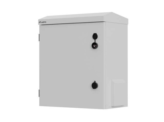 ARMOIRE RACK 10" À FIXATION MURALE OU SUR POTEAU, IP55, HERMÉTIQUE, 420 x 300 x 500, GRISE, LANBERG (ASSEMBLÉE)