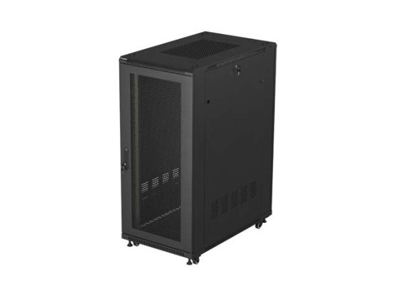 ARMOIRE RACK 19" AUTONOME 27U/600X1000 (EN KIT) AVEC PORTE EN FILET NOIR LANBERG