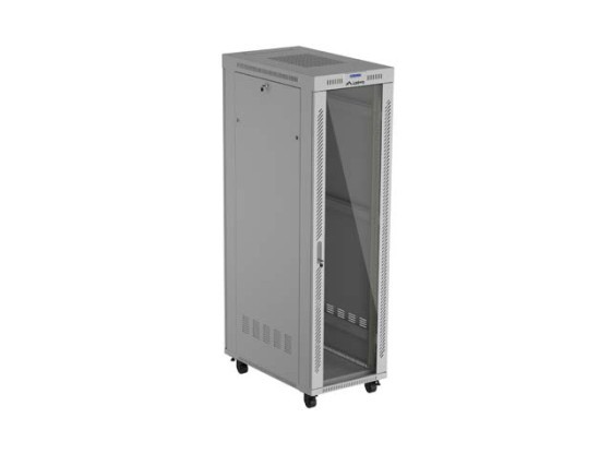 ARMOIRE RACK 19" AUTONOME 42U/600X1000 (EN KIT) AVEC PORTE EN VERRE LCD GRIS LANBERG