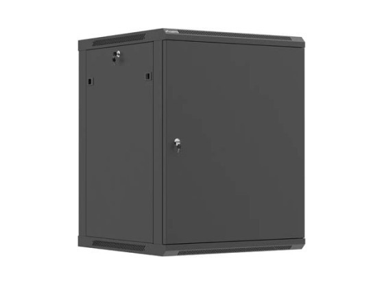 ARMOIRE RACK 19" À FIXATION MURALE 15U/600X600 (EN KIT) AVEC PORTE MÉTALLIQUE NOIRE LANBERG