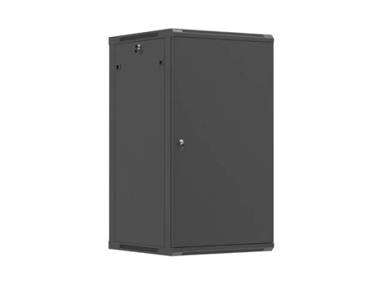 ARMOIRE RACK 19" À FIXATION MURALE 22U/600X600 (EN KIT) AVEC PORTE MÉTALLIQUE NOIRE LANBERG