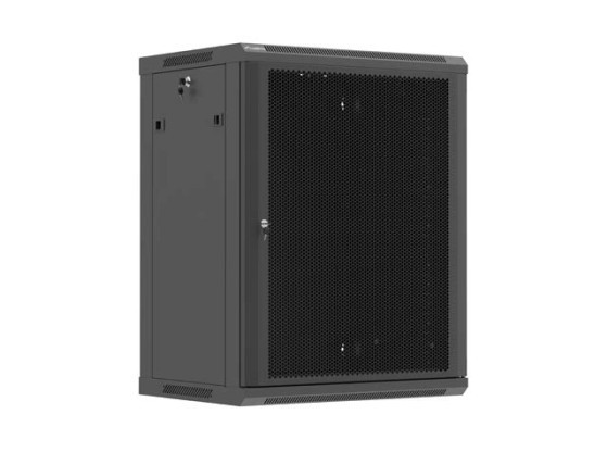 ARMOIRE RACK 19" À FIXATION MURALE 15U/600X450 (EN KIT) AVEC PORTE PERFORÉE, NOIRE, LANBERG